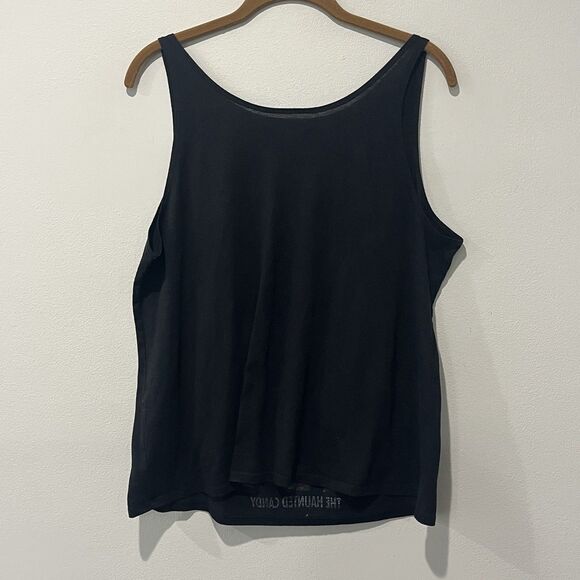 Cavity Colors Tank Top Girl’s Large Black Haunted Candy Graphic Halloween Spooky - Picture 2 of 7